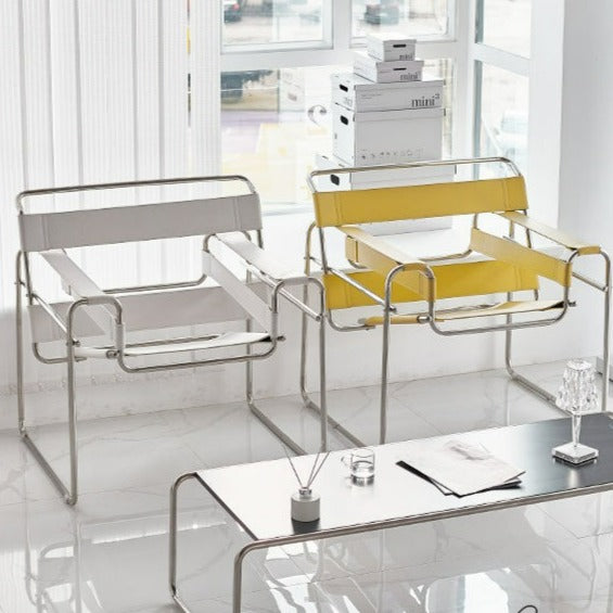 CORINNE Faux Leather Armchair Lounge Chair