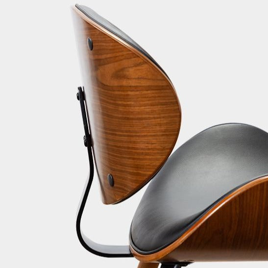 Natasha Nordic Dining Chair With Leather Cushion (Set of 2)