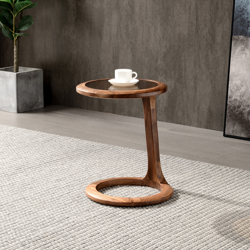 ASTRID Solid Wood Side Table Lamp Stand