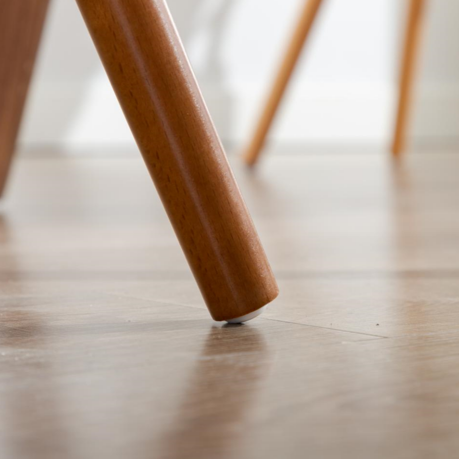 Natasha Nordic Dining Chair With Leather Cushion (Set of 2)