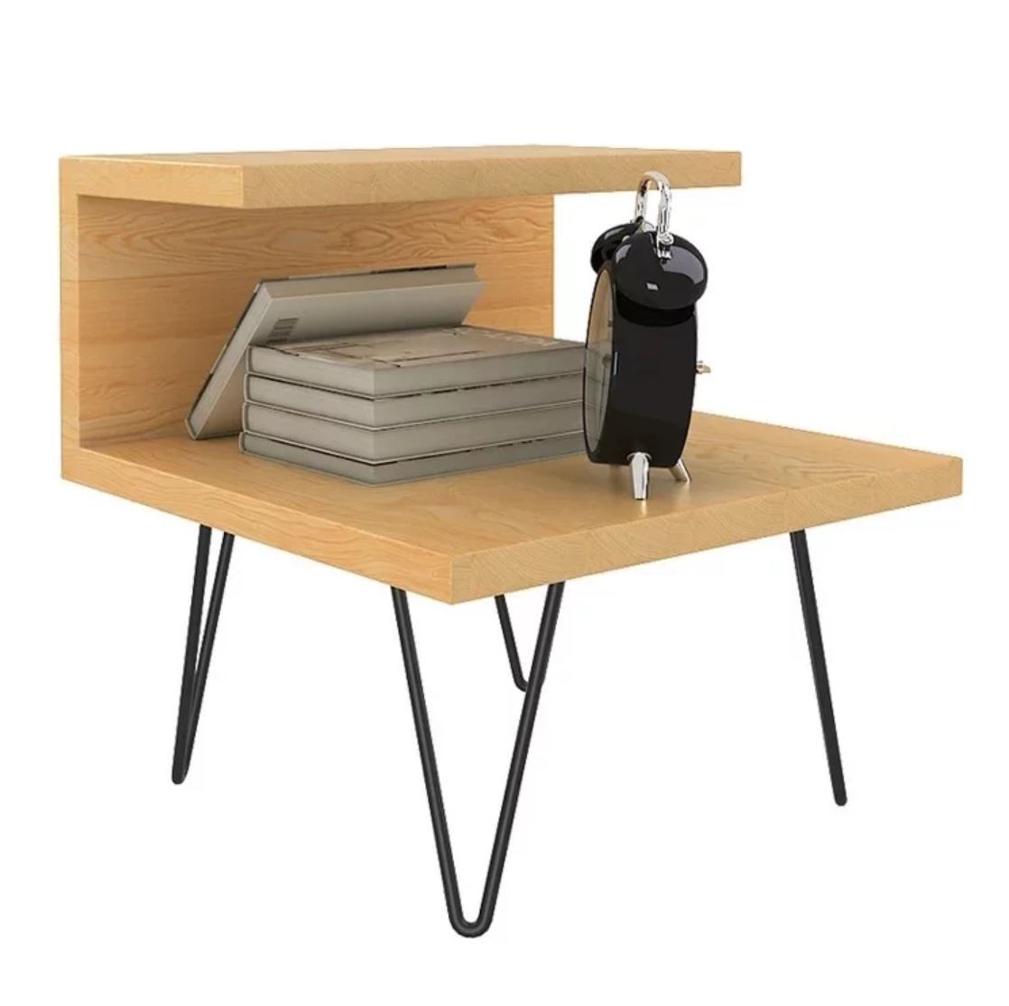 WAREHOUSE SALE ARIEL Modern Industrial Solid Wood Bedside Table ( Special Price $99 )