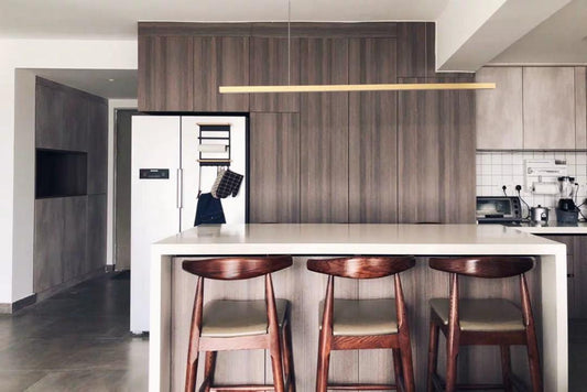 LIA Scandinavian Bullhorn Solid Wood Bar Stool