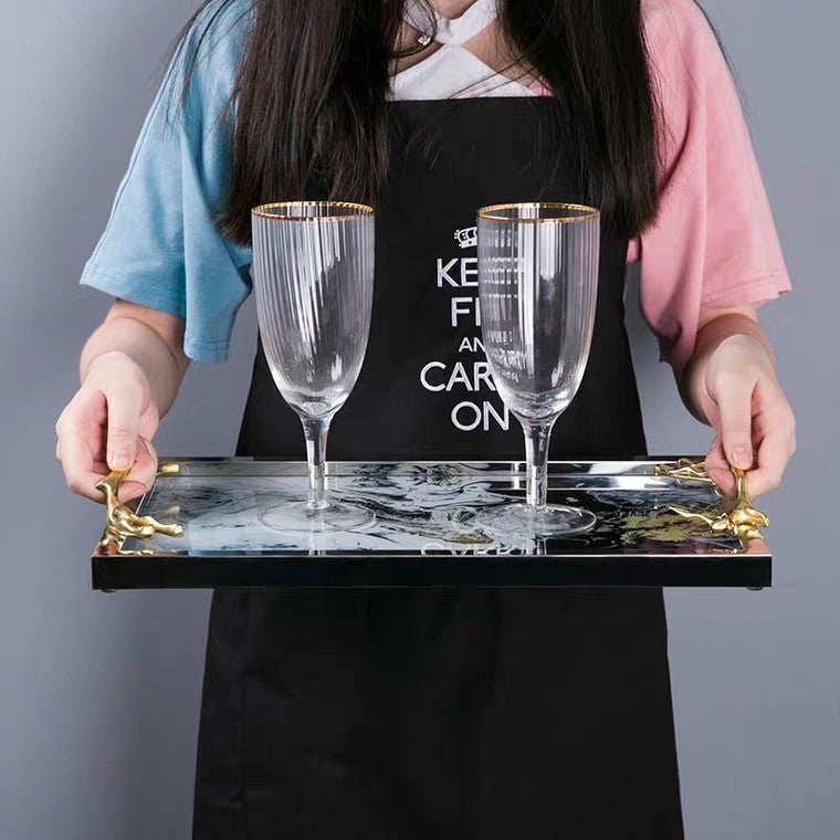 NEPTUNE Nebula Swirl Serving Tray Tea Coffee