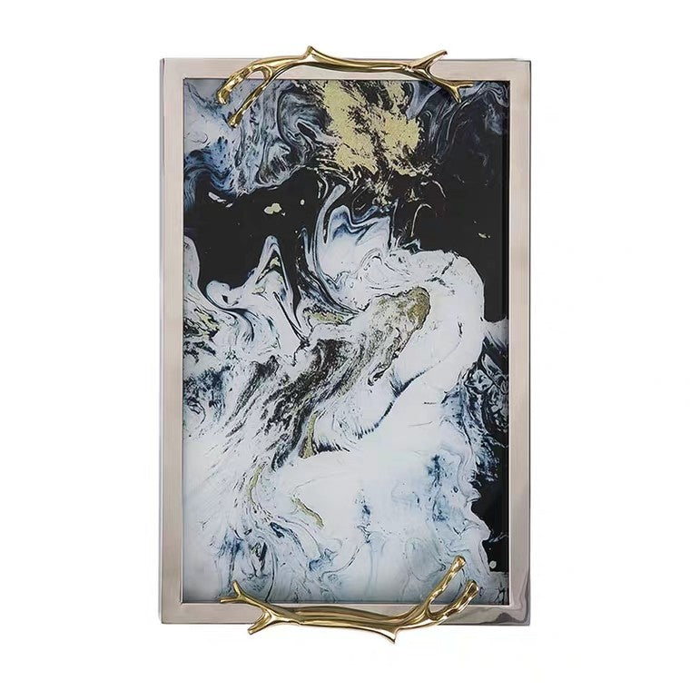 NEPTUNE Nebula Swirl Serving Tray Tea Coffee