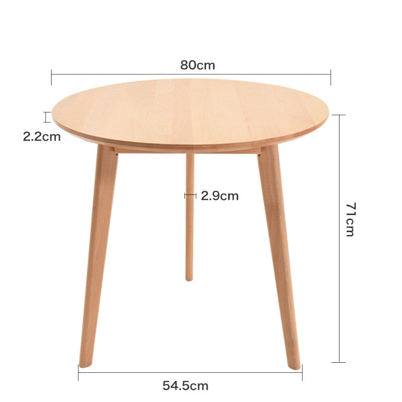IVANNA Round Dining Table Solid Wood
