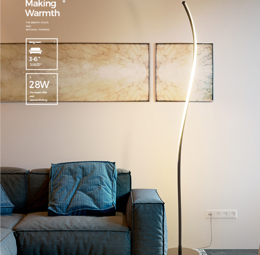 SARAH Contemporary Minimalist LED Swirl Standing Lamp