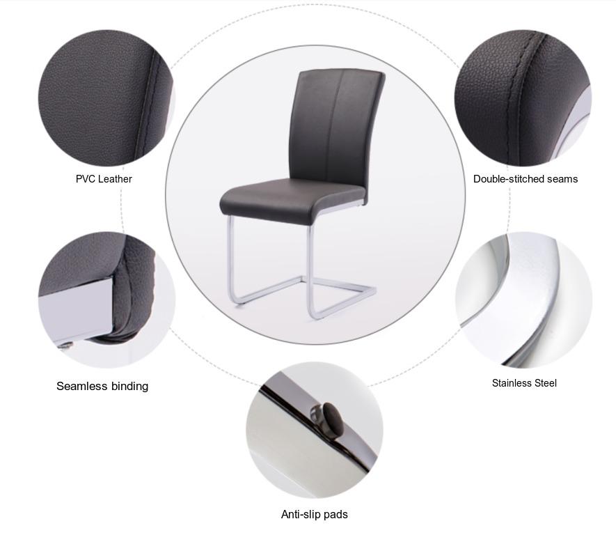 AMELIA Contemporary S Shape Dining Chair
