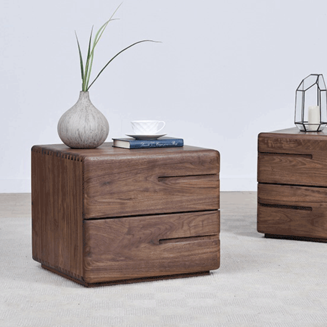 WYNTER Solid Wood Nightstand Bed side