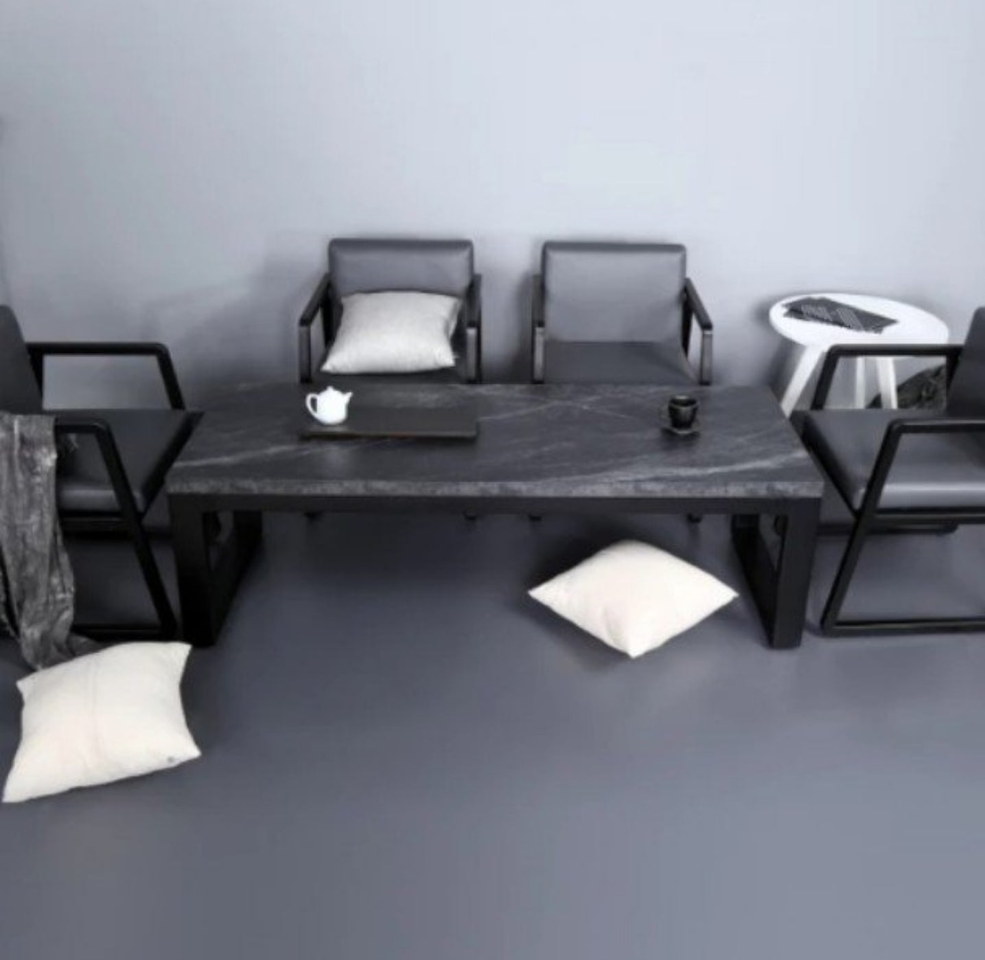 ASPEN Black Mica Rock Coffee Table Center