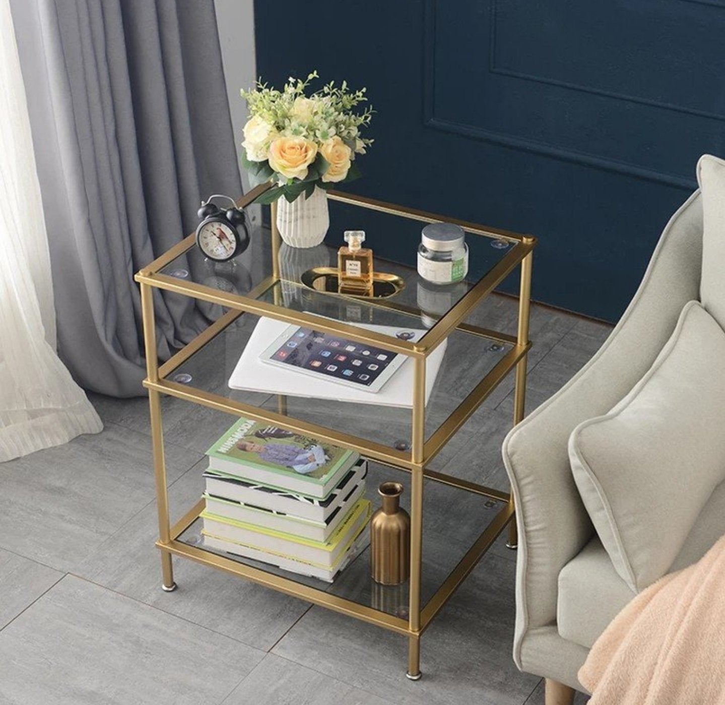 ARYA Classic Tempered Glass Side Table