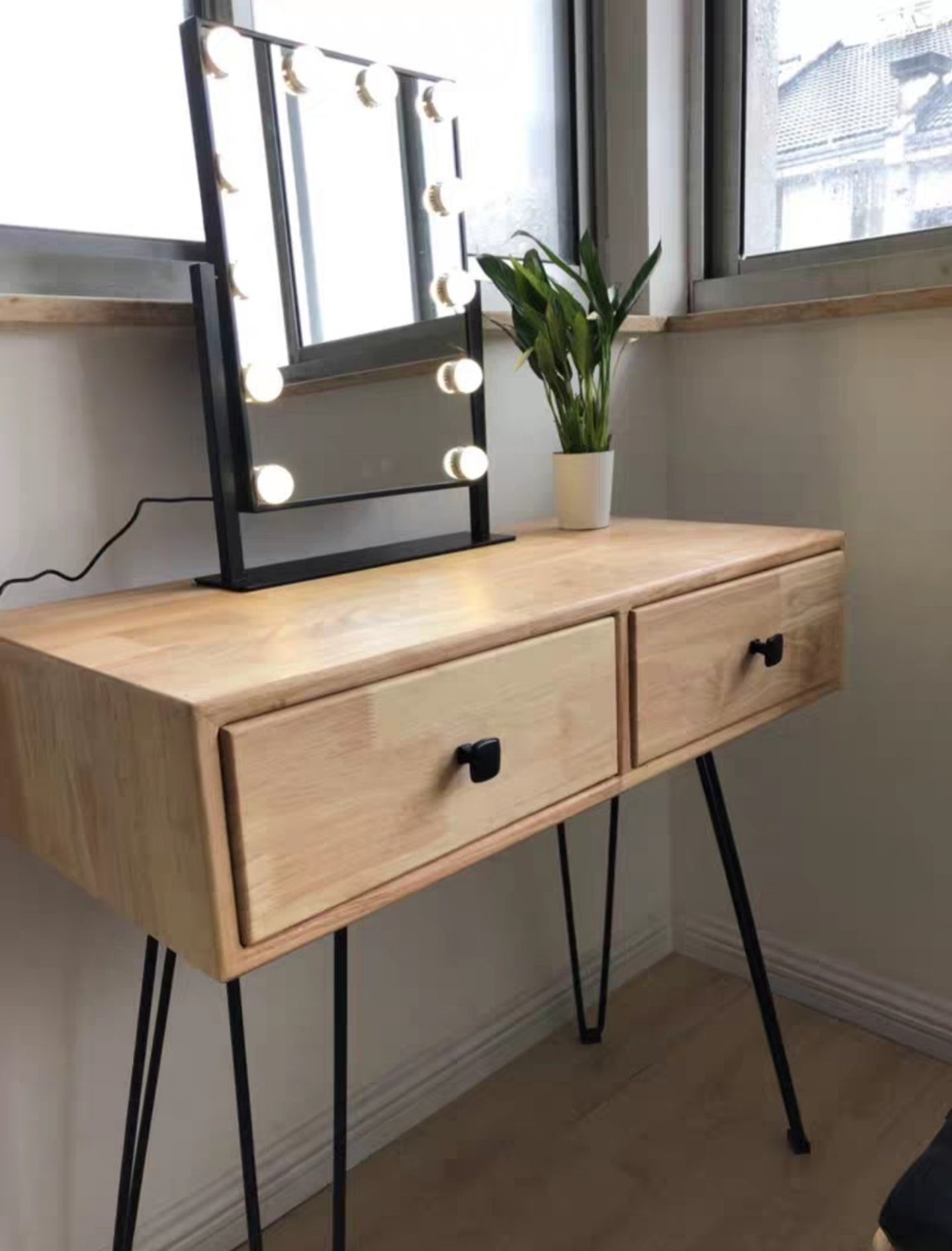 MARLEY Vintage Solid Wood Vanity Table Set