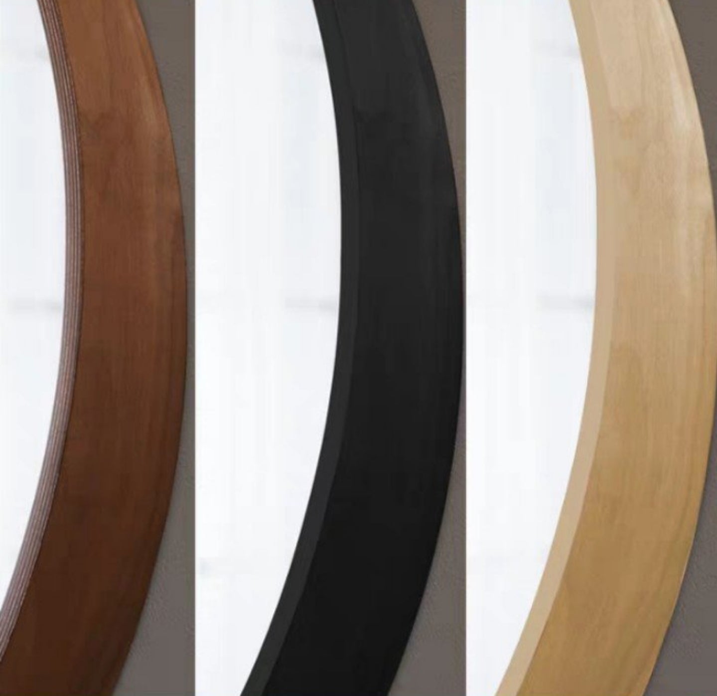 VIOLET Mirror Solid Wood Round Wall Mount Mirror