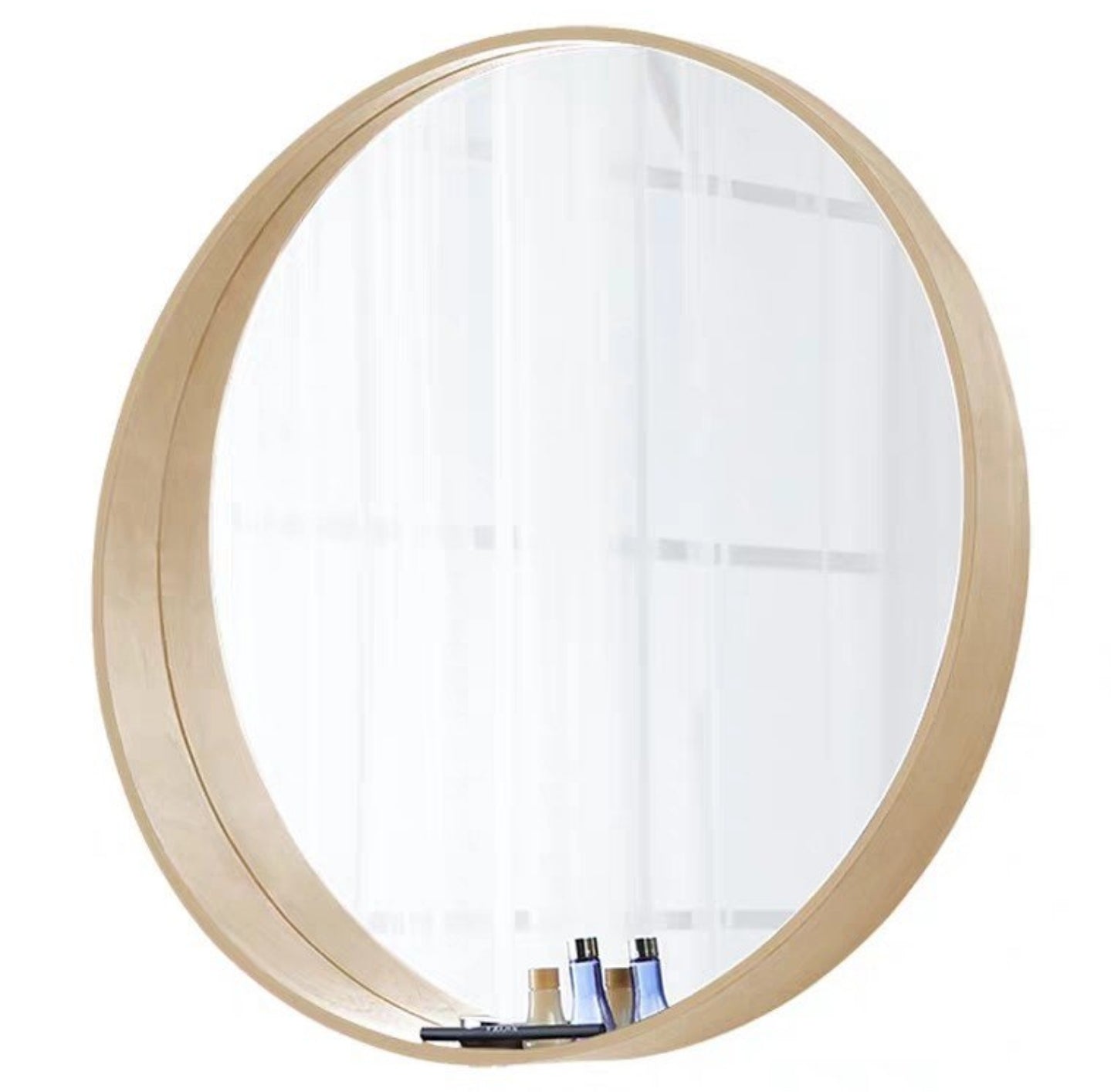 VIOLET Mirror Solid Wood Round Wall Mount Mirror