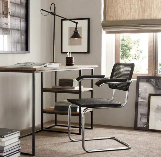 ALANA Industrial Solid Wood Study Table