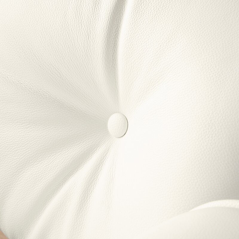 Nathalie Leather Chaise Lounge Chair with Ottoman