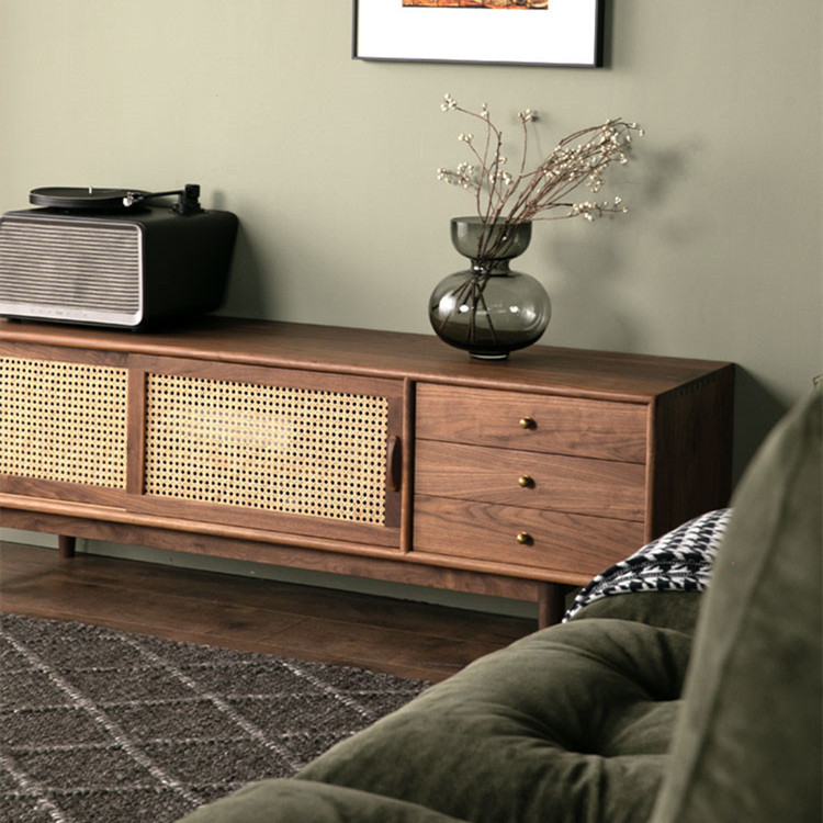SABRINA Rattan TV Console Stand Entertainment Unit