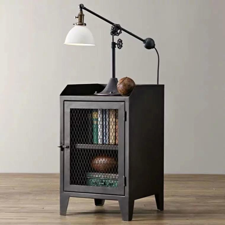 AYLA Modern Industrial Bedside Table