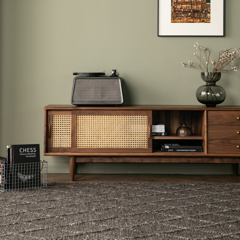 SABRINA Rattan TV Console Stand Entertainment Unit