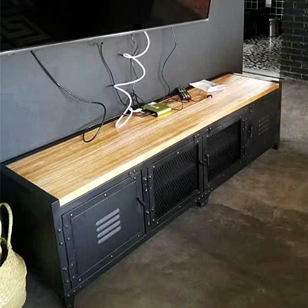 BLAKE Modern Industrial Metal TV Cabinet Console