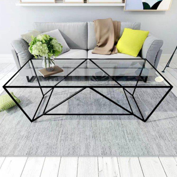 KINSLEYMinimalist Glass Coffee Table