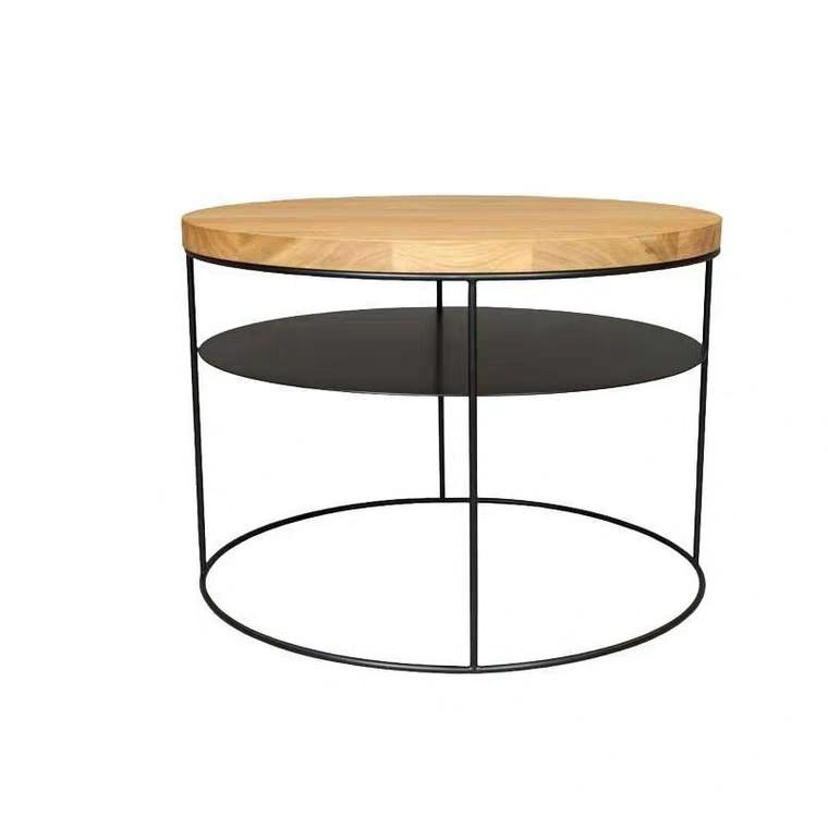 RACHEL Modern Industrial Wireframe Round Coffee Table