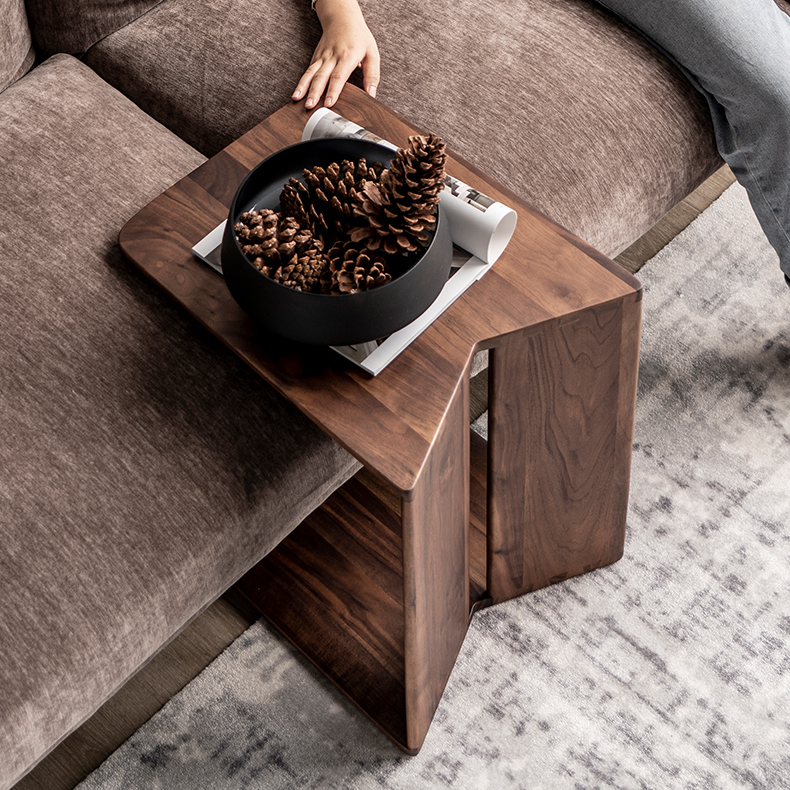 PAISLEE Ash Wood End Table Set