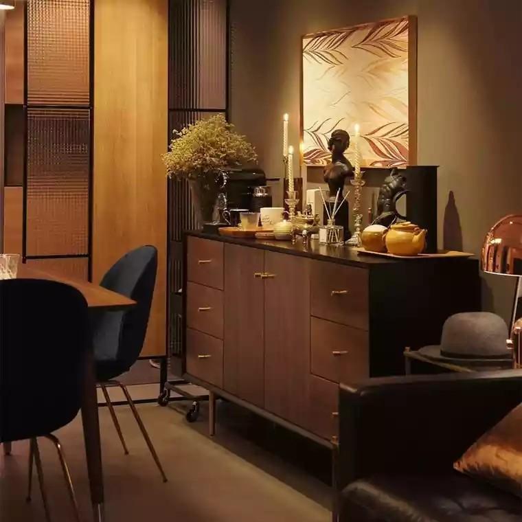 VALERIE Acacia Solid Wood Sideboard Cabinet