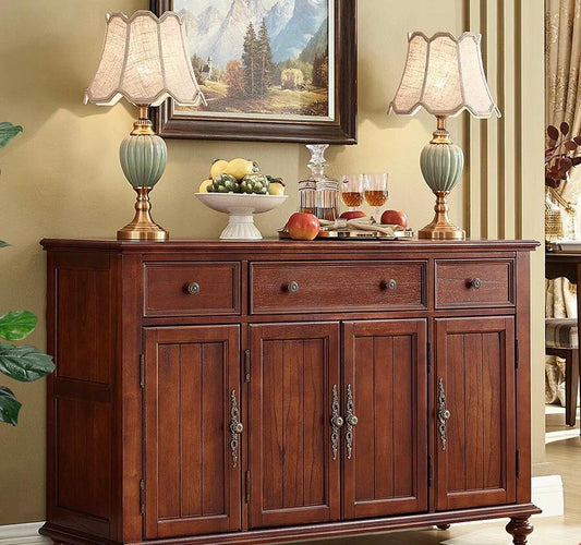 Mateo American Vintage Buffet Sideboard 4 Doors 4 Drawers