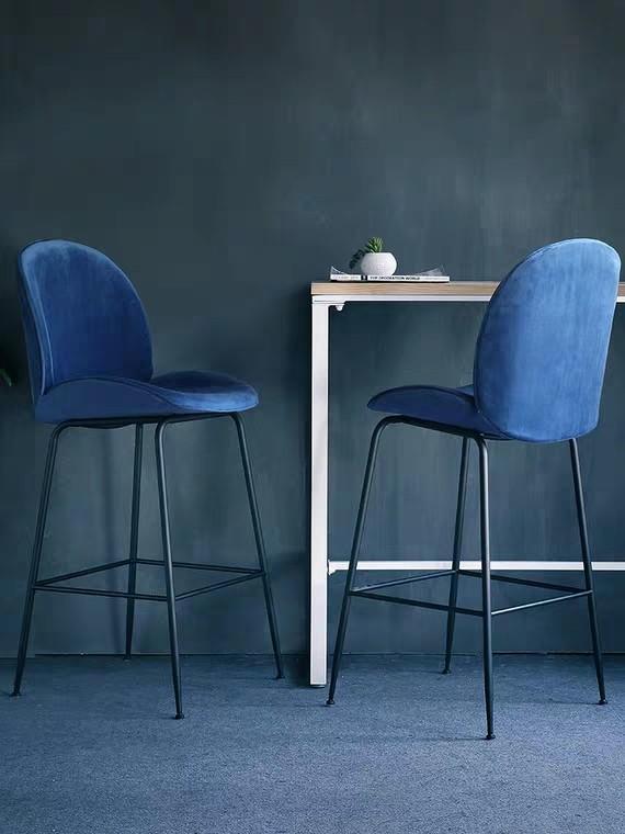MCKENZIE Velvet Beetle Tall Bar Stool