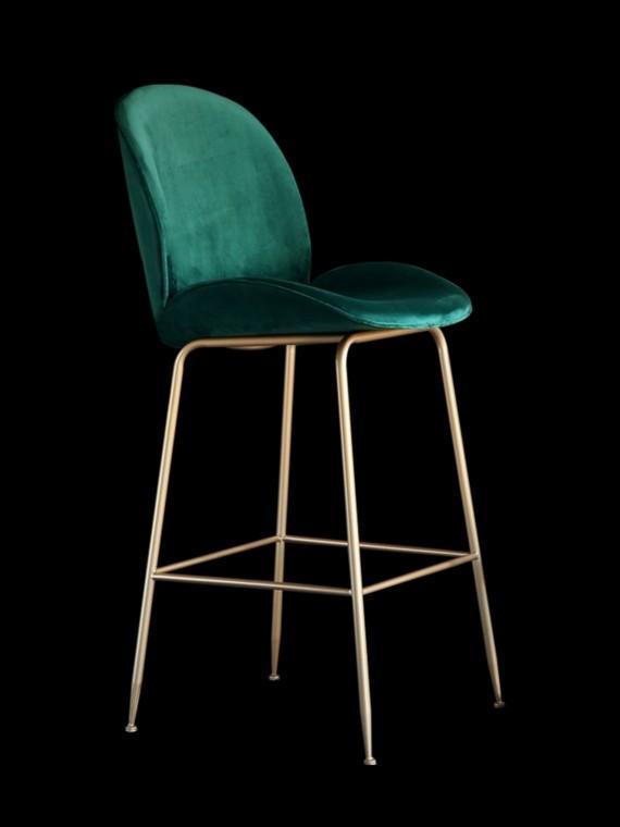 MCKENZIE Velvet Beetle Tall Bar Stool