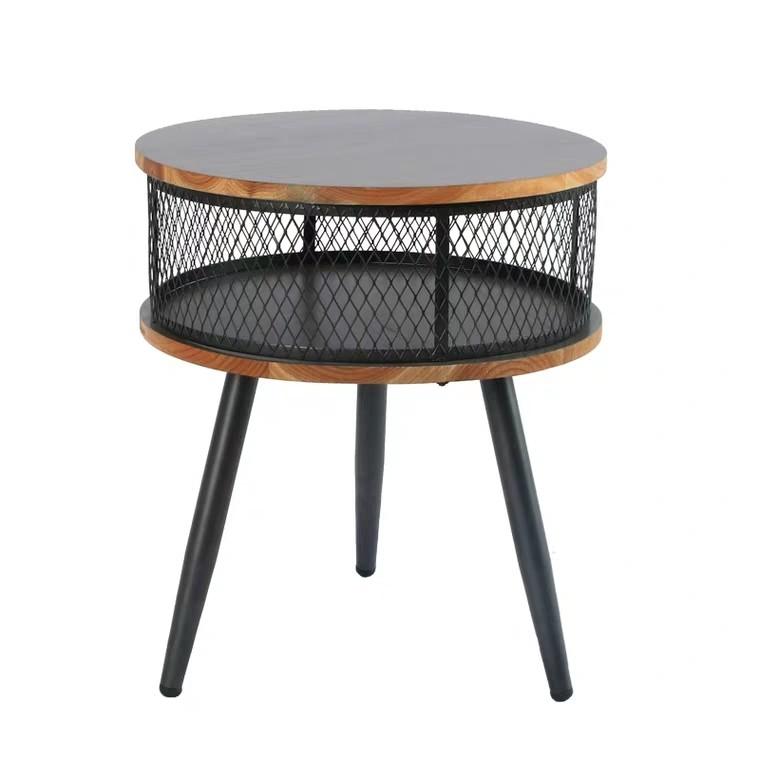 AMAYA Industrial Mesh Round Side Table