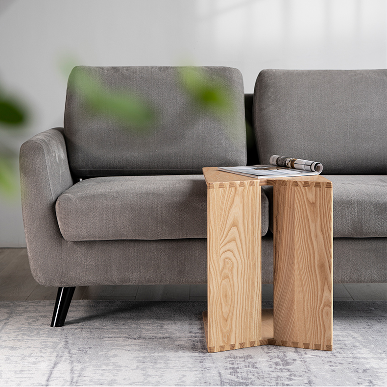 PAISLEE Ash Wood End Table Set