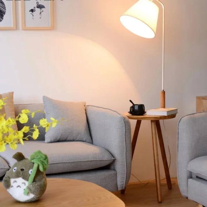 ZARA Solid Wood Standing Lamp Side Table Bedside