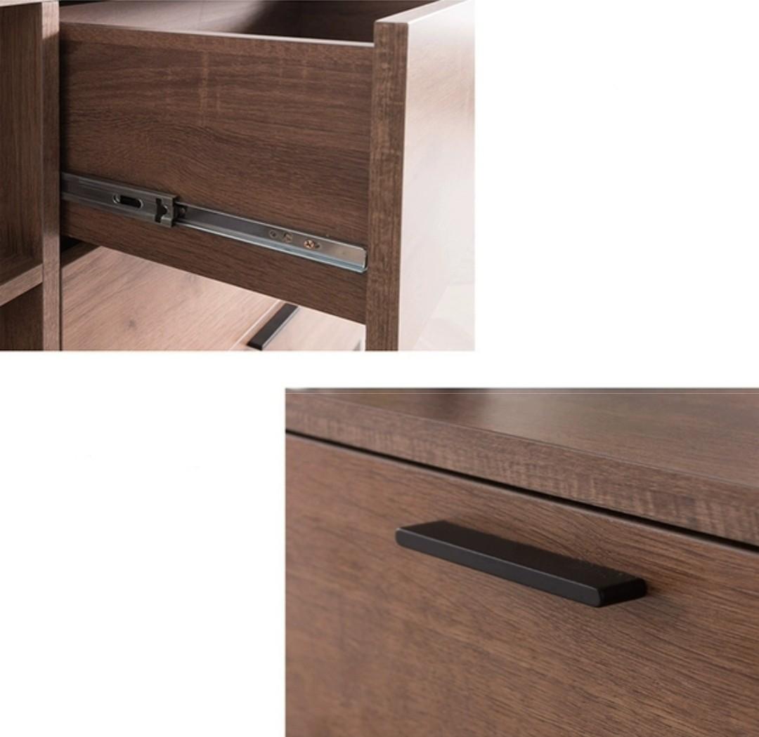 CLARA Industrial Solid Oak Sideboard Buffet