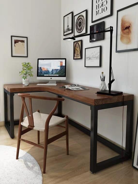 LEILA Solid Wood L Shape Writing Table
