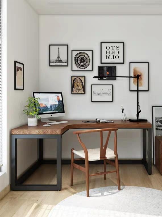 LEILA Solid Wood L Shape Writing Table