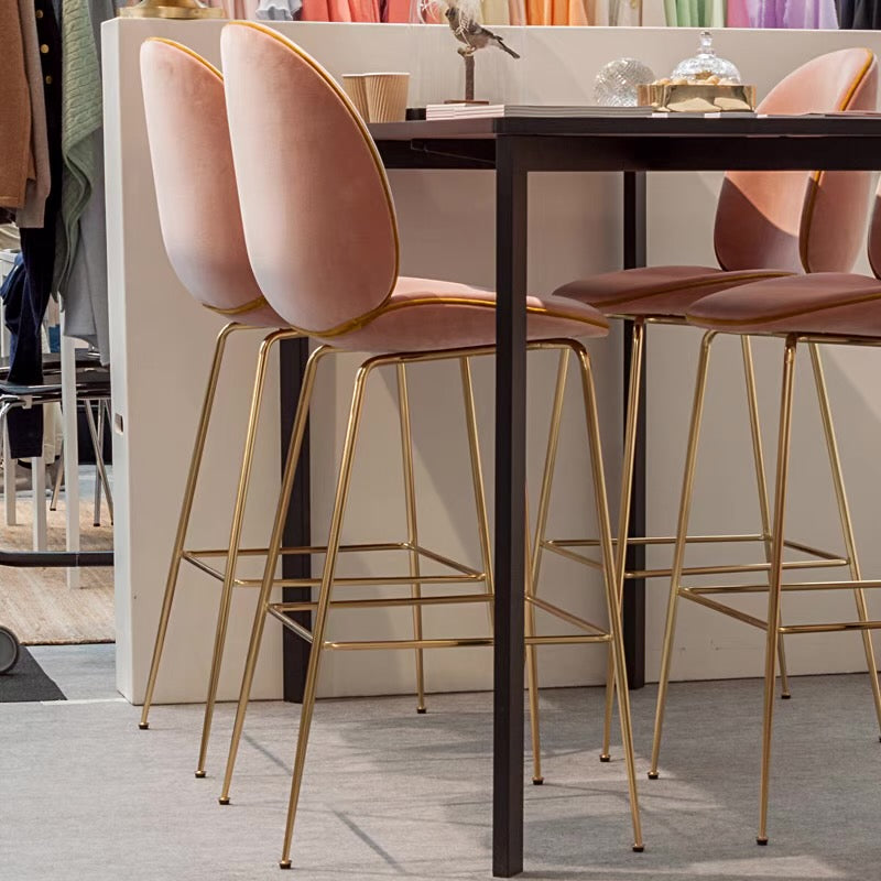 MCKENZIE Velvet Beetle Tall Bar Stool