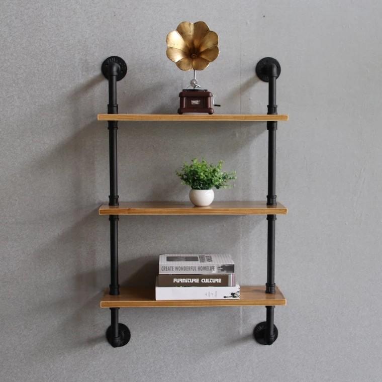 PAYTON Modern Industrial Wall Rack Bookcase Display