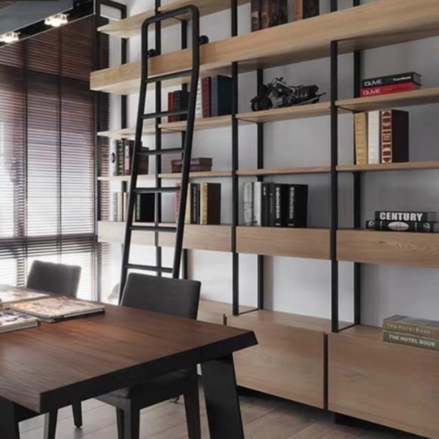 JOSIE Modern Industrial Solid Wood Bookshelf