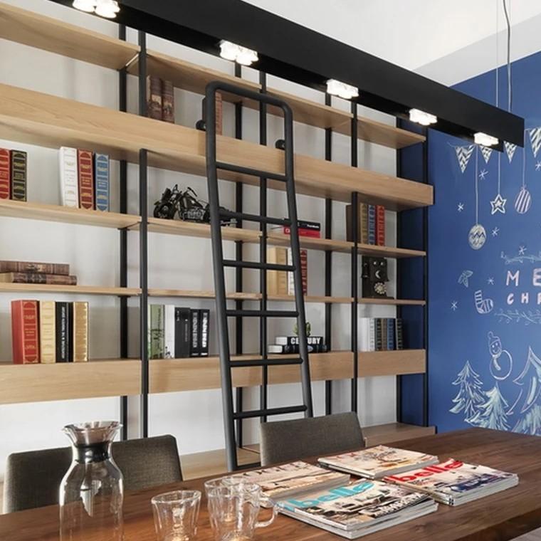 JOSIE Modern Industrial Solid Wood Bookshelf