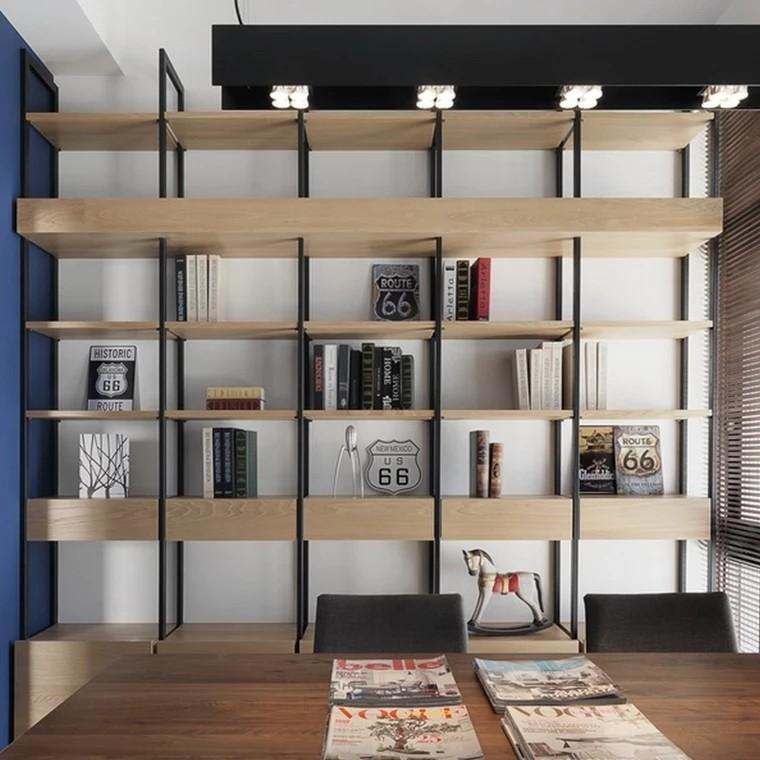 JOSIE Modern Industrial Solid Wood Bookshelf