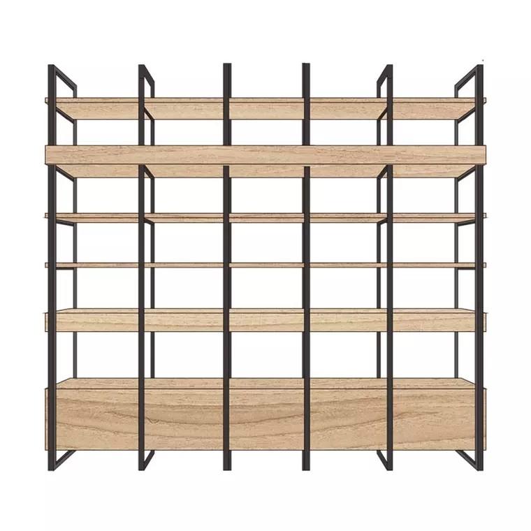 JOSIE Modern Industrial Solid Wood Bookshelf