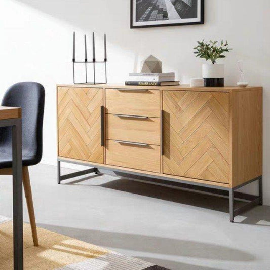ANNA Rustic Herringbone Sideboard