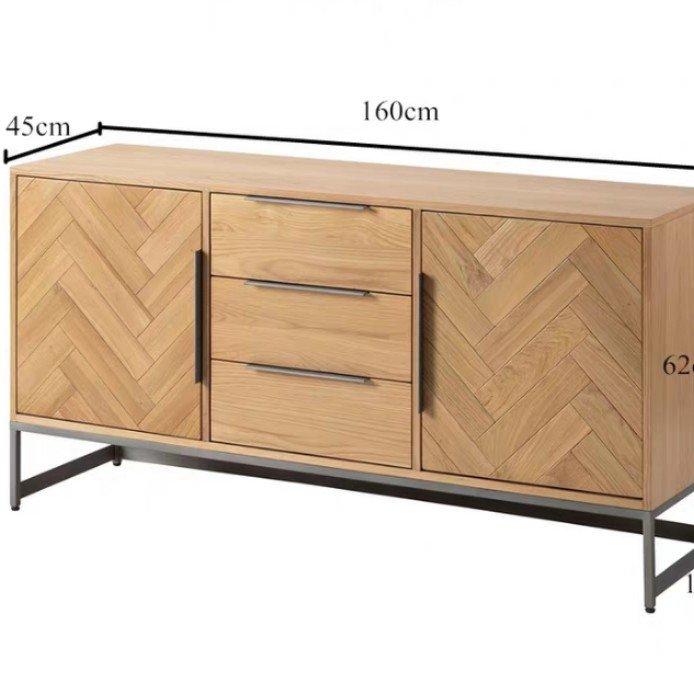 ANNA Rustic Herringbone Sideboard