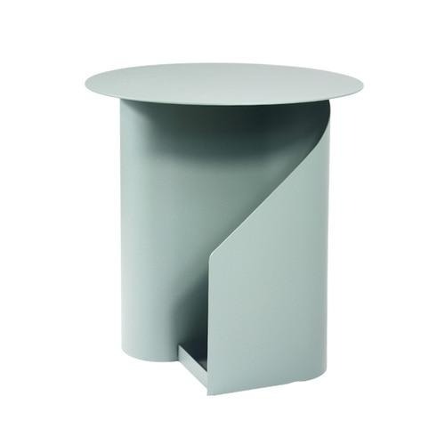 Patricia Metal Pedestal End Table with Storage