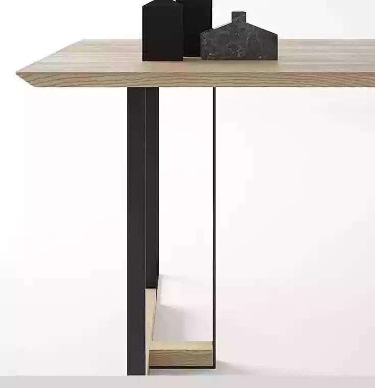 FIONA Postmodern Classic Solid Elm Wood Dining Table