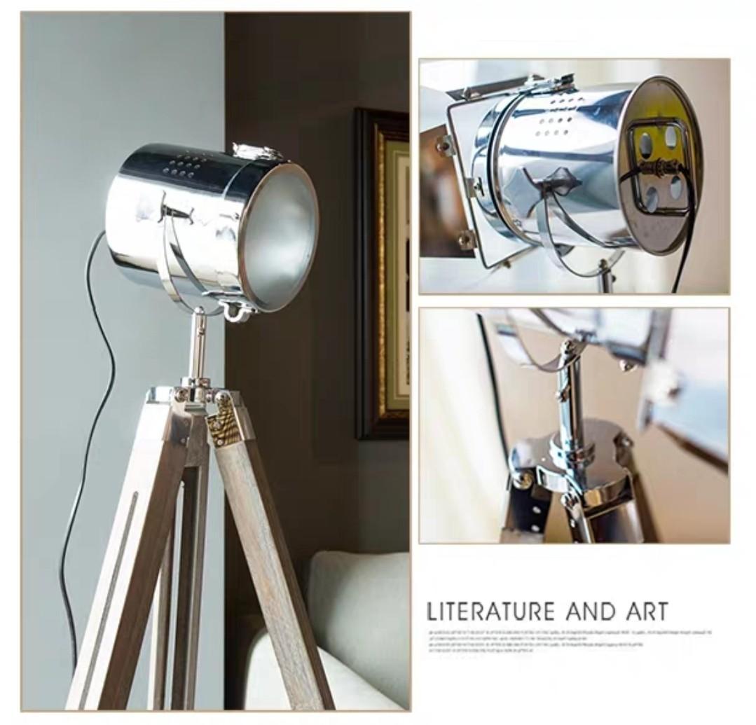 RYLEE Vintage Tripod Floor Lamp