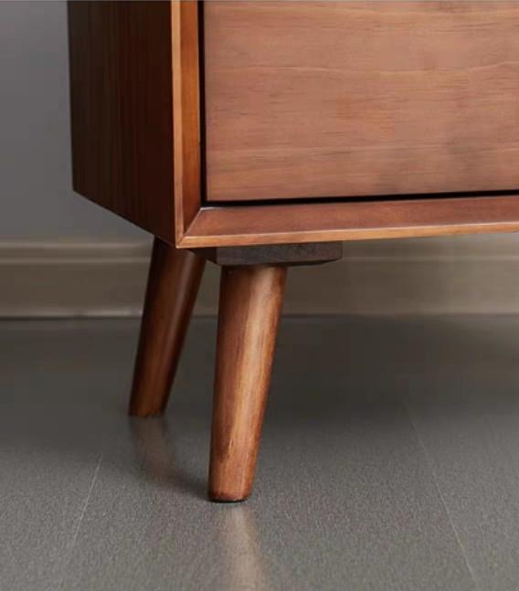 PRESLEY Rustic Pine Wood Bedside Table Night Stand