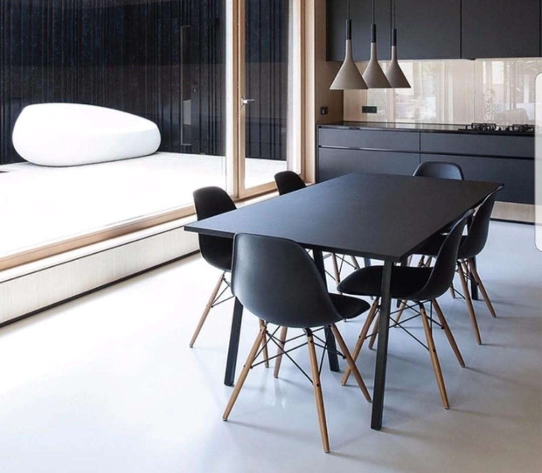 PAIGE Minimalist Ultra Slim Wooden Dining Table Writing Desk