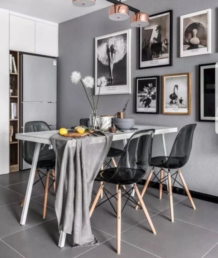 PAIGE Minimalist Ultra Slim Wooden Dining Table Writing Desk